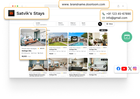 Custom branded direct booking website with logo and SEO optimization